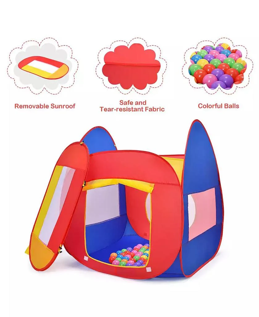 Costway Portable Kid Baby Play House Indoor Outdoor Toy Tent Game Playhut With 100 Balls 5