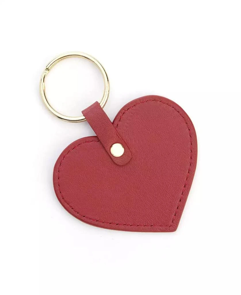 ROYCE New York Heart Shaped Leather Key Fob 3