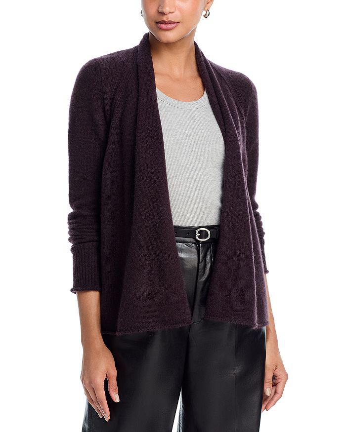 AQUA AQUA 100% Cashmere Drape Front Cardigan - Exclusive