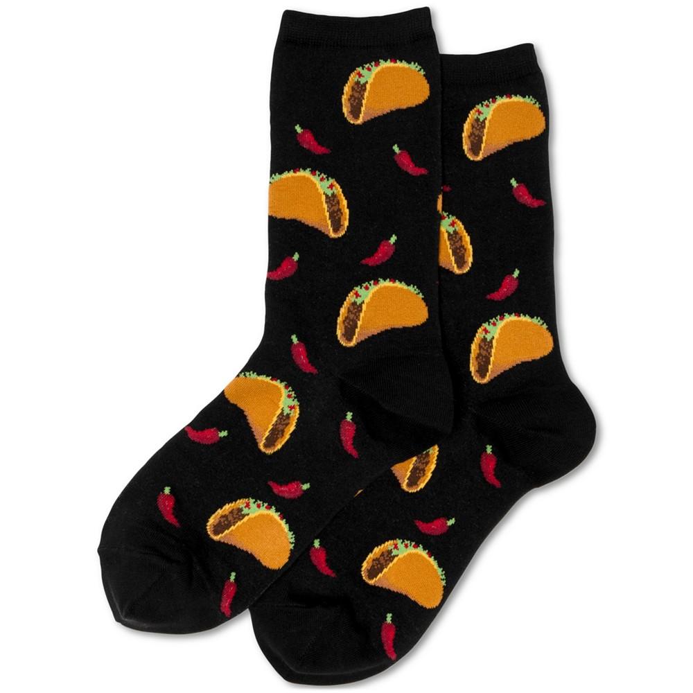 Hot Sox Women's Tacos Printed Cushioned Crew Socks