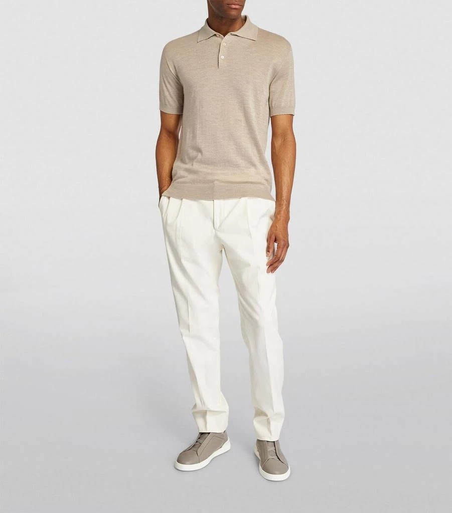 SAMAN AMEL Cashmere-Silk Polo Shirt 2