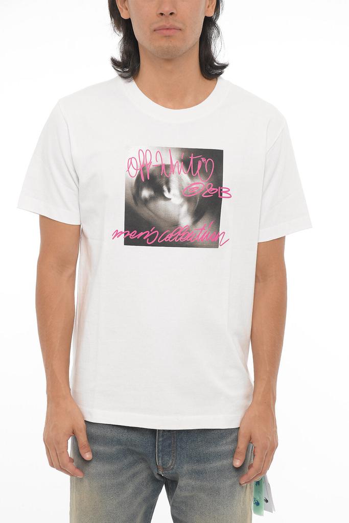 Off-White Off-White Cotton TORNATO Crew-neck T-shirt with Print