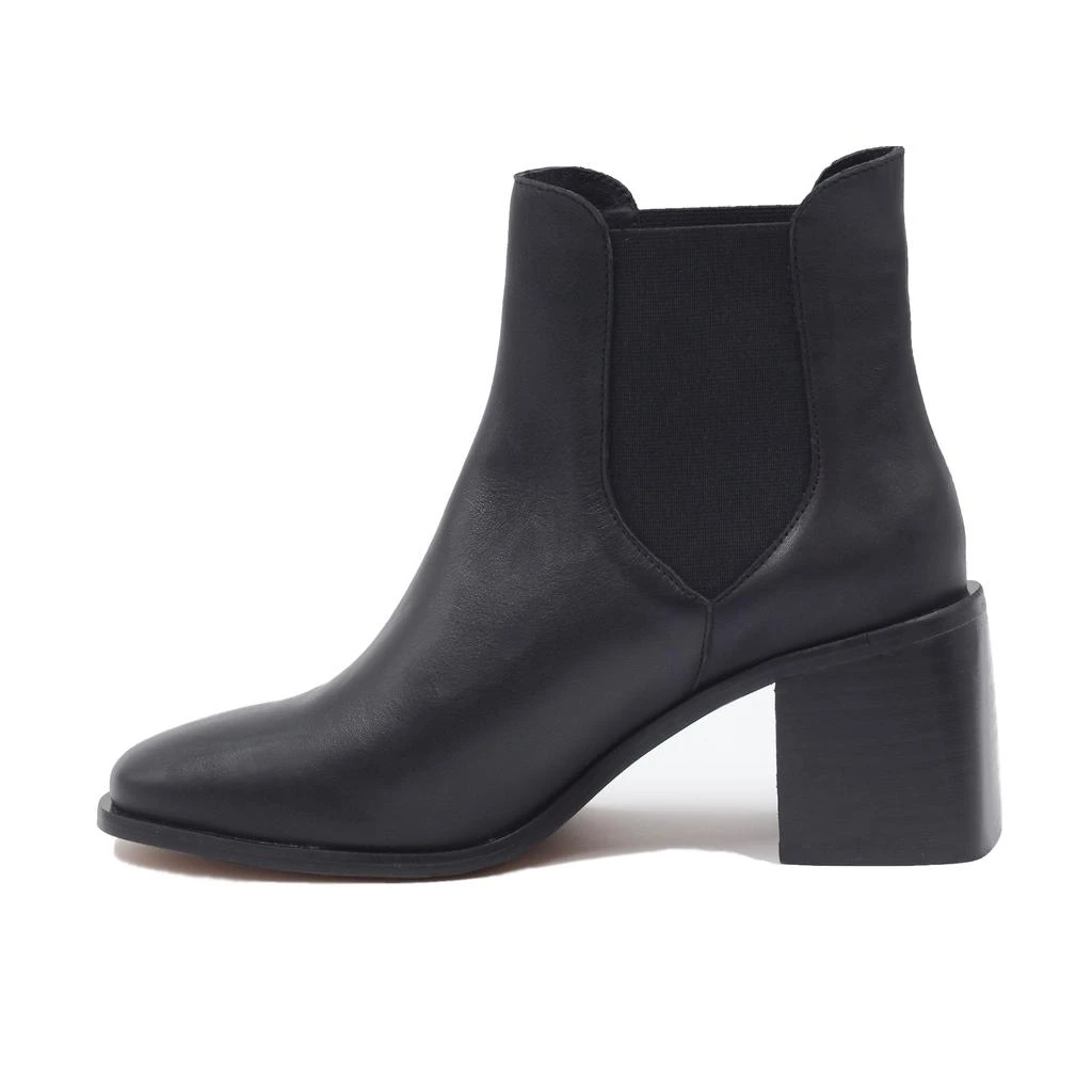 JULES & JENN Bottines Chelsea Talon Cuir Noir - Femme 7