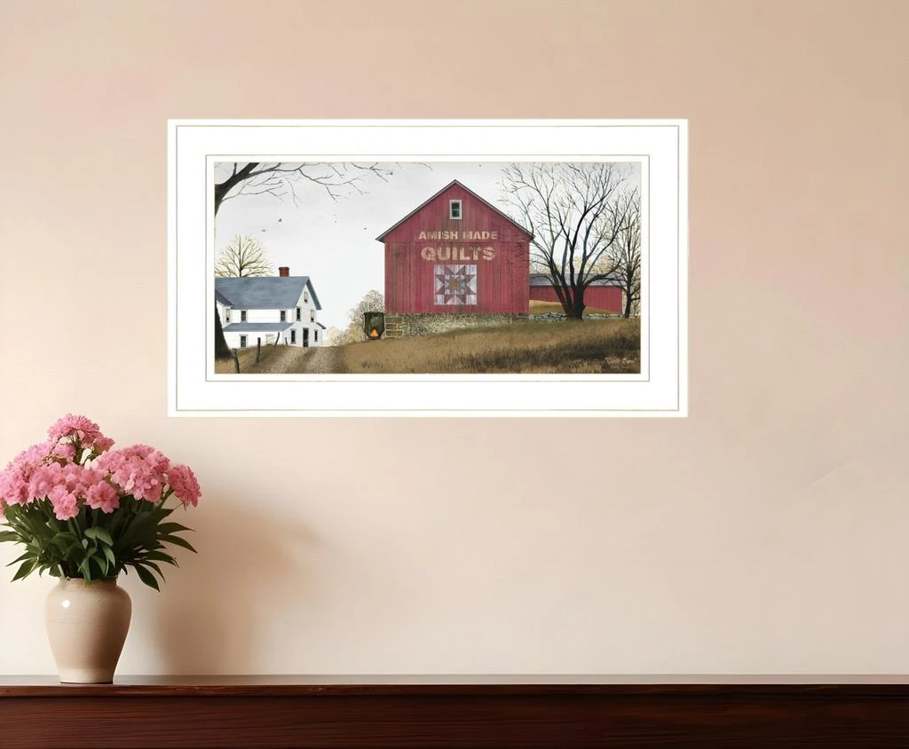Hivvago The Quilt Barn 2 White Framed Print Wall Art