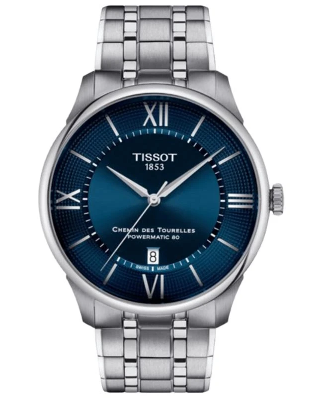 Tissot Tissot Chemin Des Tourelles Powermatic 80 42mm Automatic Blue Dial Steel Men's Watch T139.407.11.048.00 1