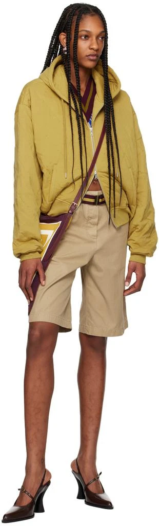 Dries Van Noten Yellow Quilted Hoodie 4