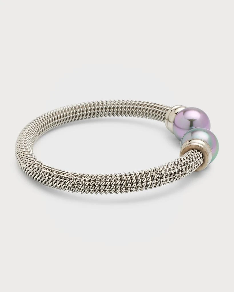 Majorica Tender Kissing Pearl Bracelet, Gray/White 3