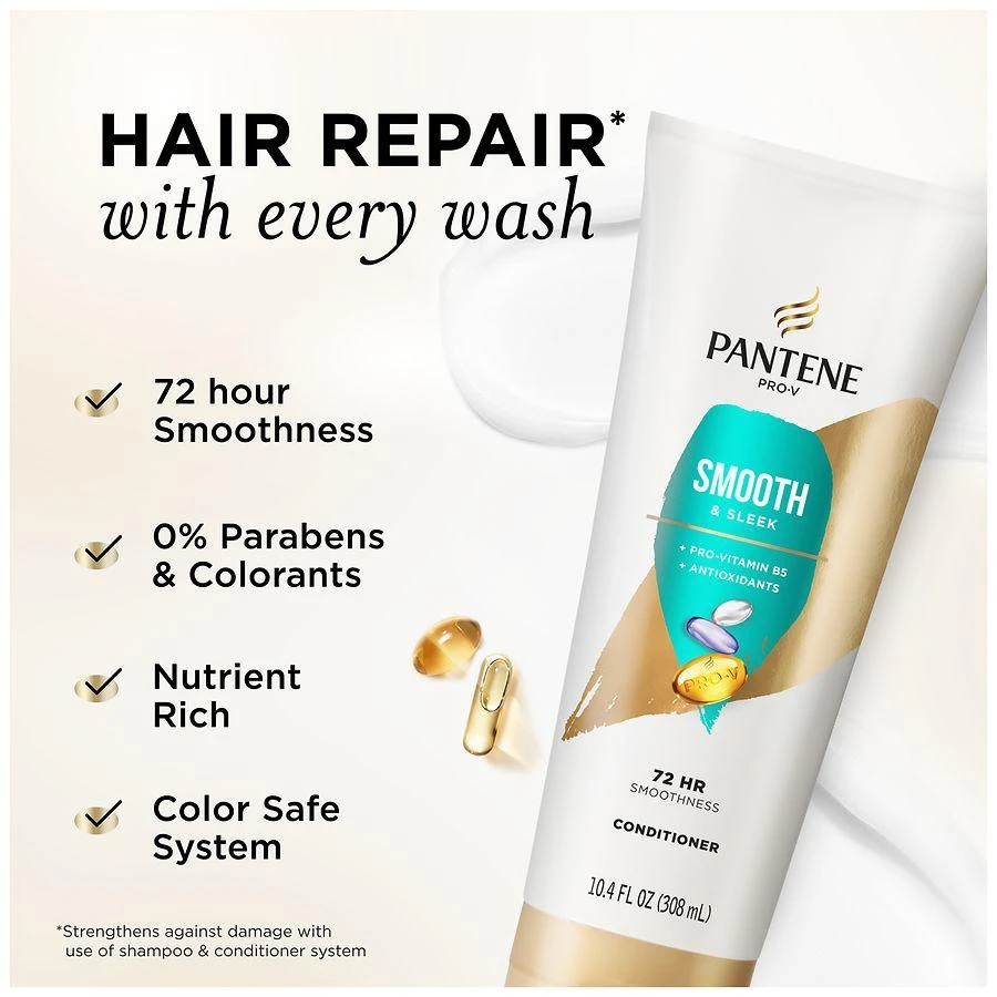 Pantene Smooth & Sleek 72 Hour Smoothness Conditioner No scent 2