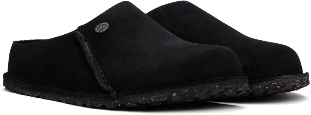 Birkenstock Black Regular Zermatt 365 Suede Leather Loafers 4