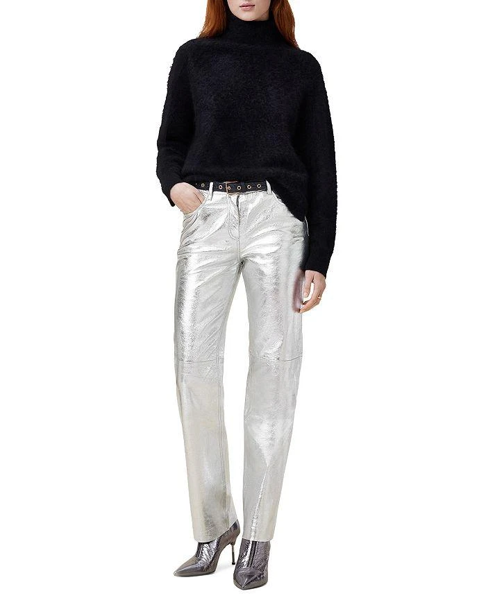 ALL SAINTS Saige Leather Foil Pants 2