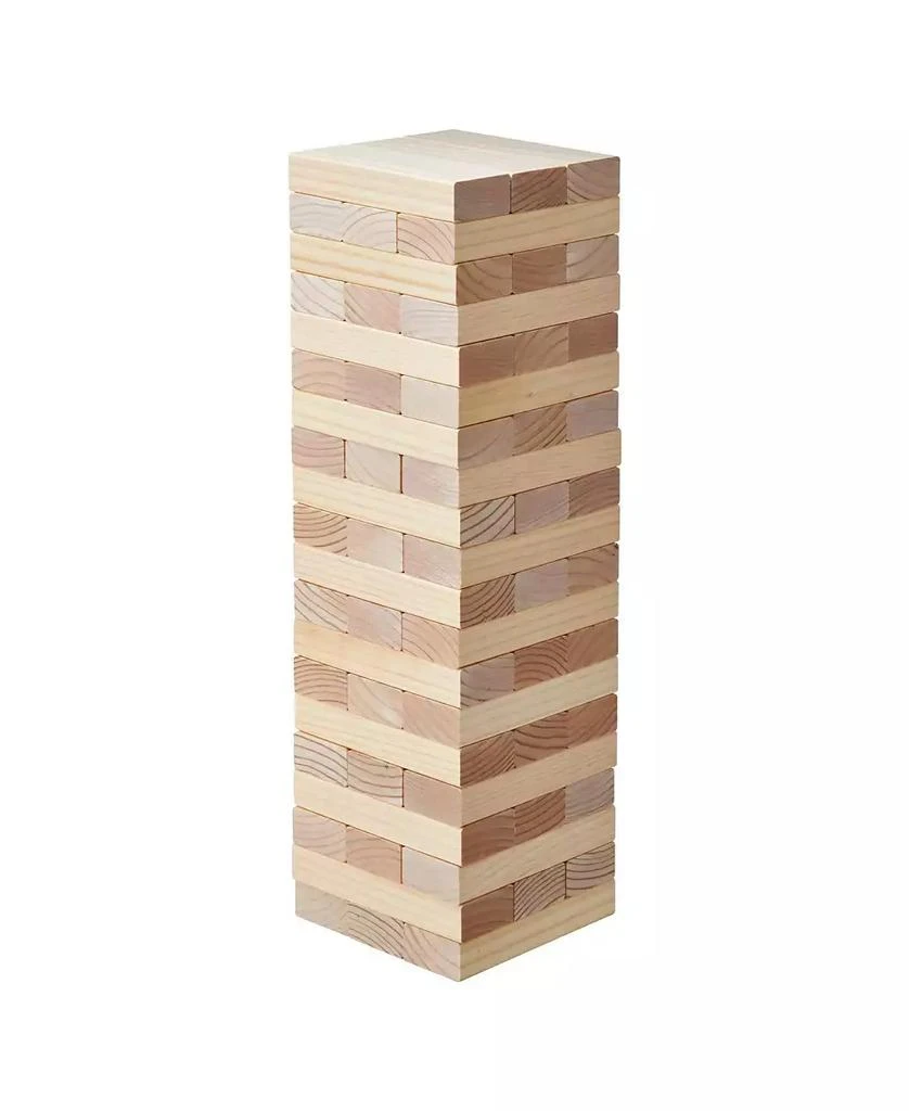 HONGGE Giant Wooden Tumbling Tower Game with Domino Blocks and Storage Bag