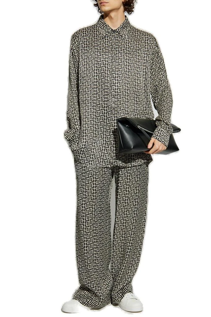 Balmain Balmain Monogram Patterned Buttoned Shirt 4