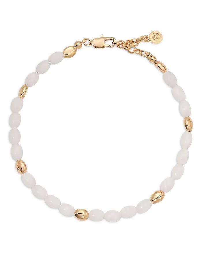Ettika Jewelry Polished Pebble Stone Beaded Ankle Bracelet