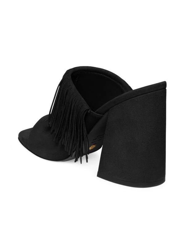 Stuart Weitzman Tia Fringed Suede Sandals 3