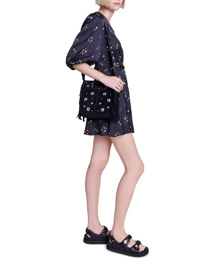 Maje Rosolite Floral Embroidered Mini Dress 5