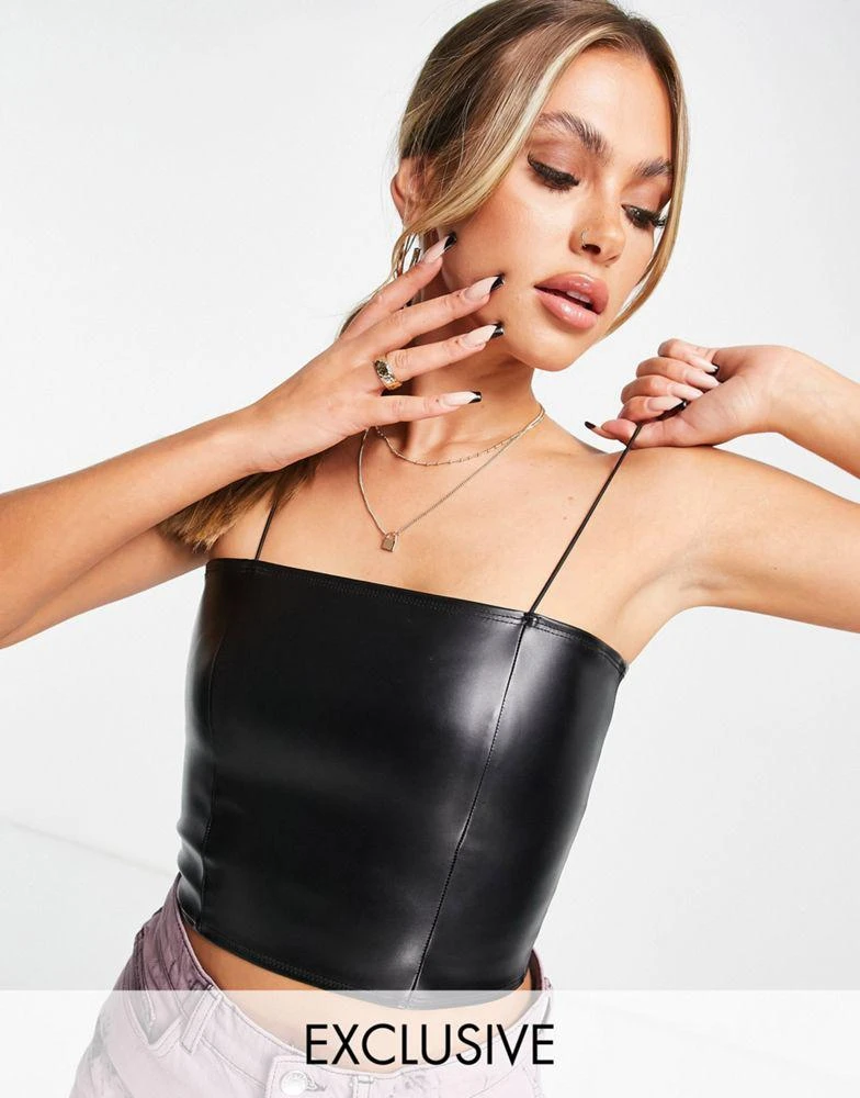 AsYou ASYOU pu cami top in black 1