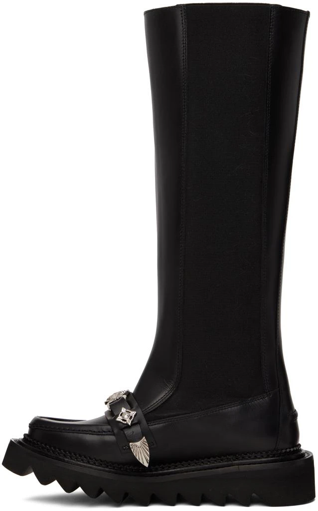 Toga Pulla Black Leather Tall Boots 3