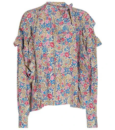 Isabel Marant Libelzia floral stretch-silk blouse 1