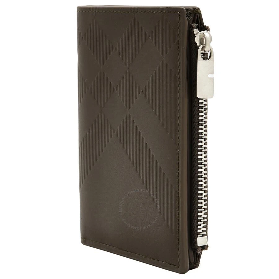 Burberry Military Embossed Check Zip Bifold Wallet 3