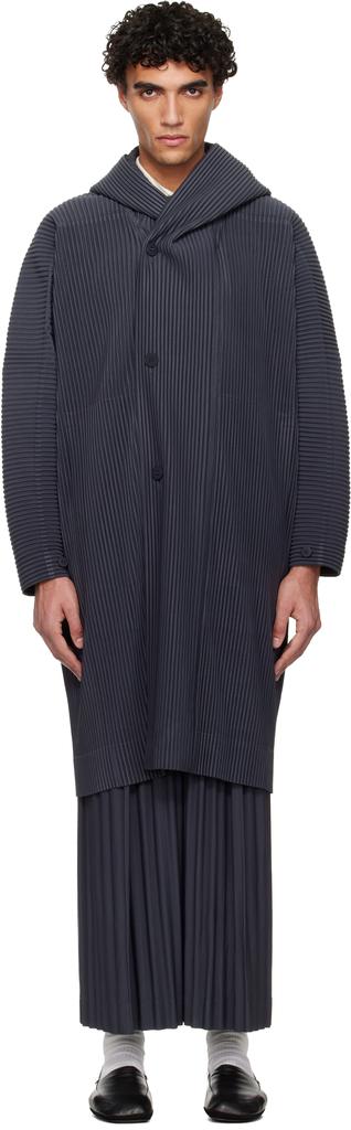 Homme Plissé Issey Miyake Black Blank Coat - Coats - Compare