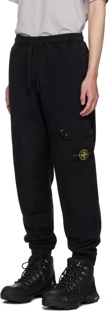Stone Island Black Double Knee Sweatpants 4
