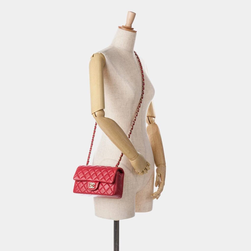 Chanel Chanel Pink Mini Rectangular Classic Lambskin Single Flap 8