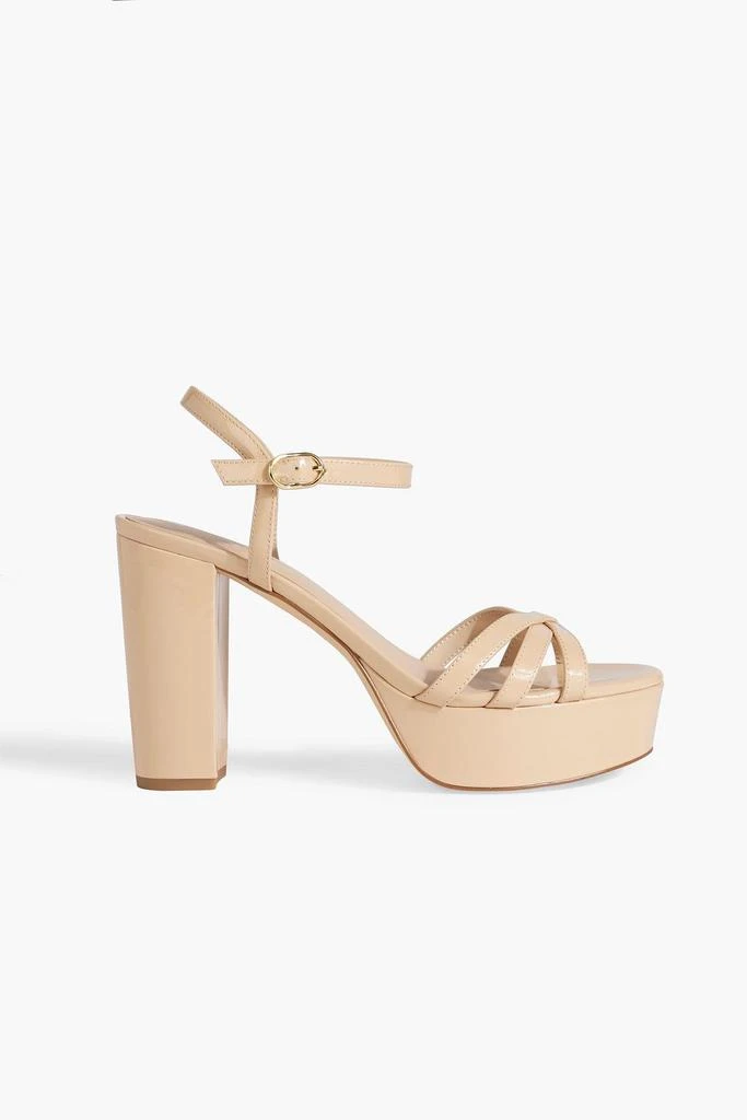 Stuart Weitzman Ivona patent-leather platform sandals 1