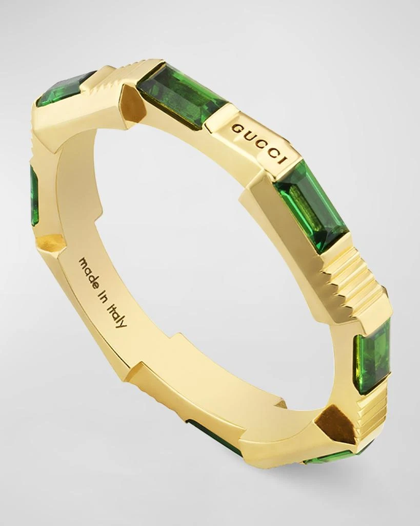 Gucci Link to Love 3mm Green Ring 1