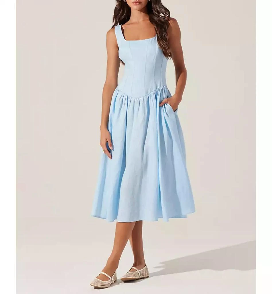 ASTR Women's Thierry Linen Corset Dress 1