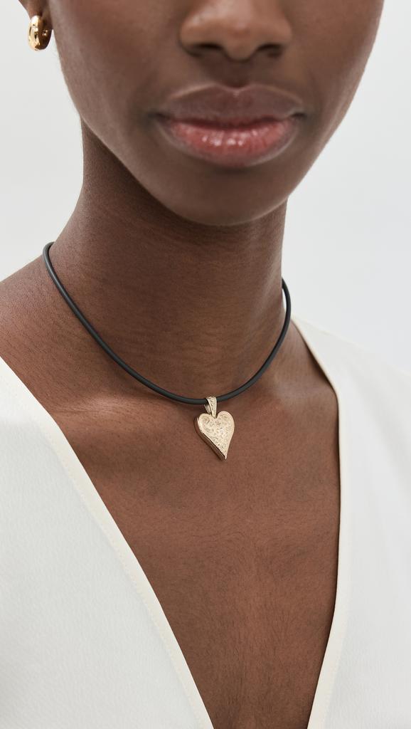 Marlo Laz Rubber Cord Necklace + Medium Southwestern Charm