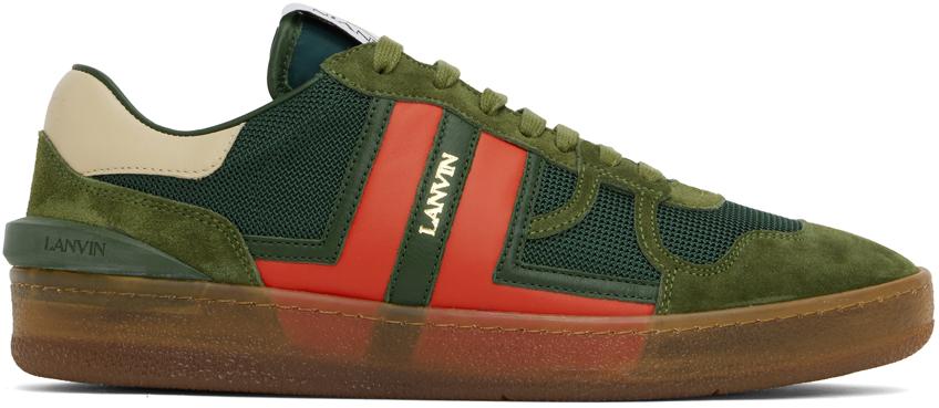 Lanvin Khaki Clay Mesh Sneakers