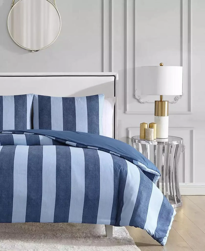 Juicy Couture Denim Stripe 3-Pc. Reversible Comforter Set, Full/Queen 5