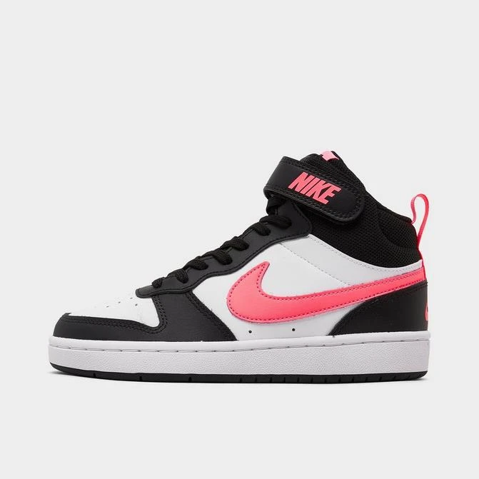 NIKE Girls' Big Kids' Nike Court Borough Mid 2 Casual Shoes 1