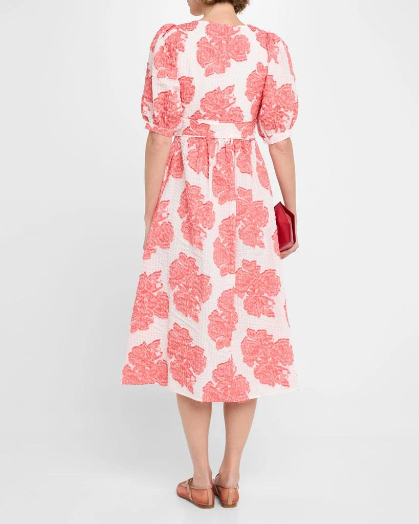 Evi Grintela River Seersucker Fil Coupe Empire Midi Dress 3