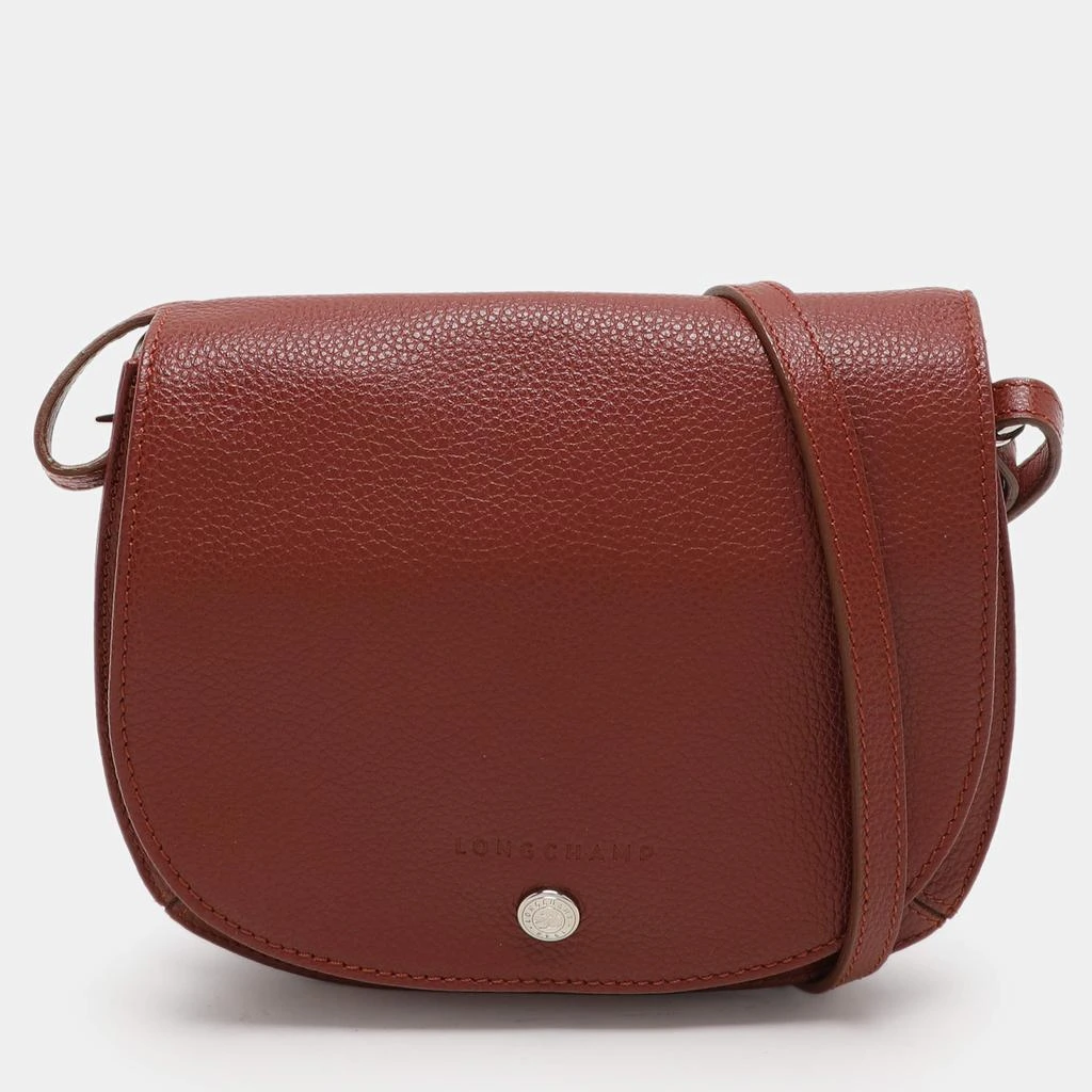 Longchamp Longchamp Maroon Leather Le Foulonne Crossbody Flap Bag 1