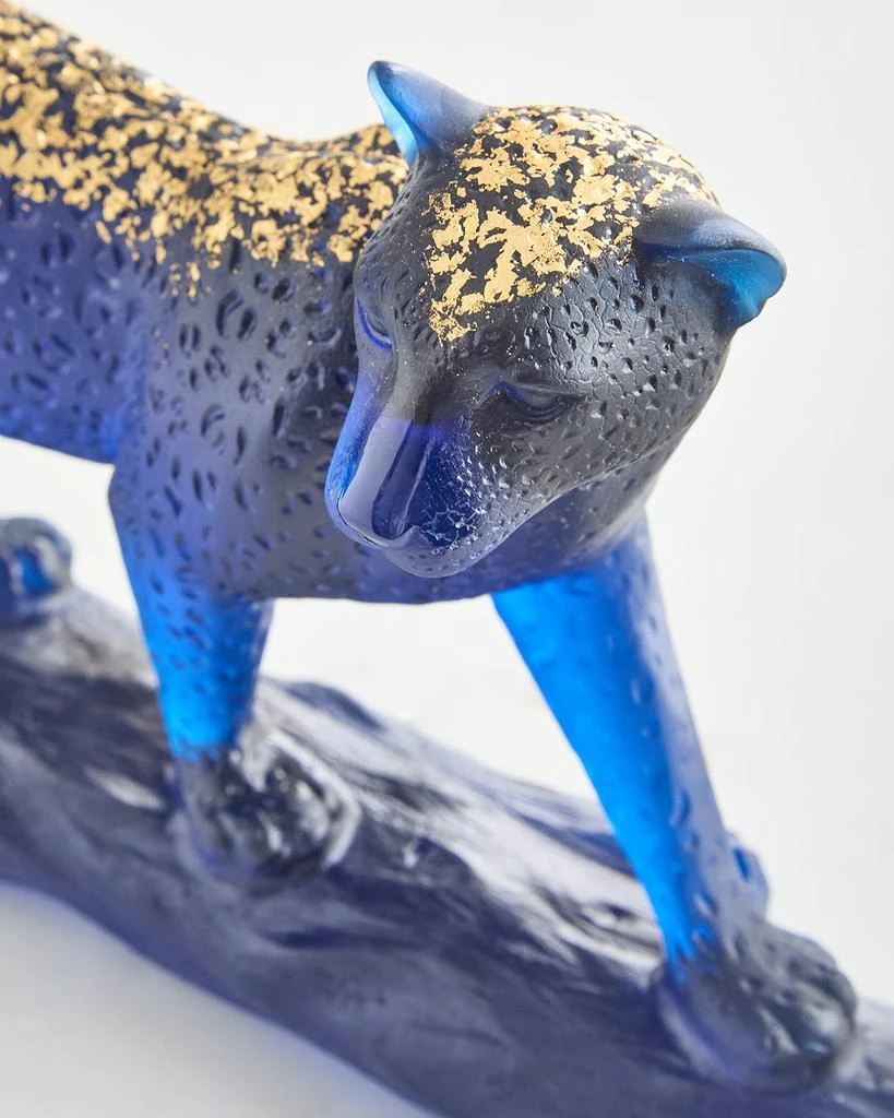 Daum Leopard Leaded Crystal Statue 3