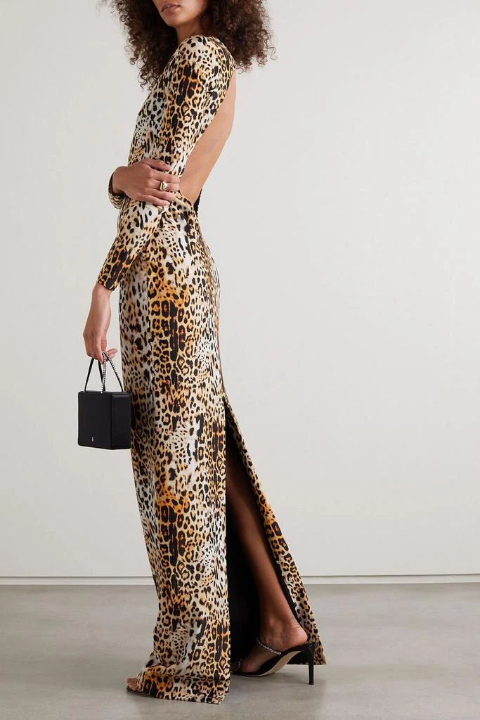 Halpern Open-back leopard-print stretch-jersey maxi dress 3