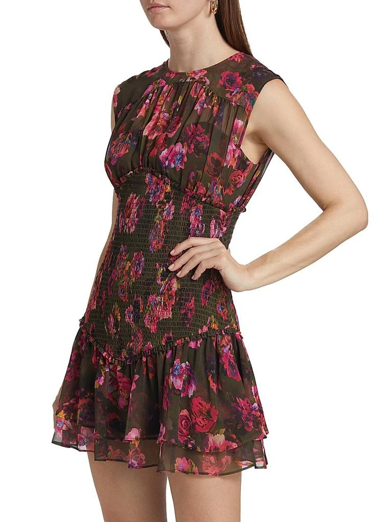 AMUR Sierra Floral Smocked Sleeveless Minidress 4