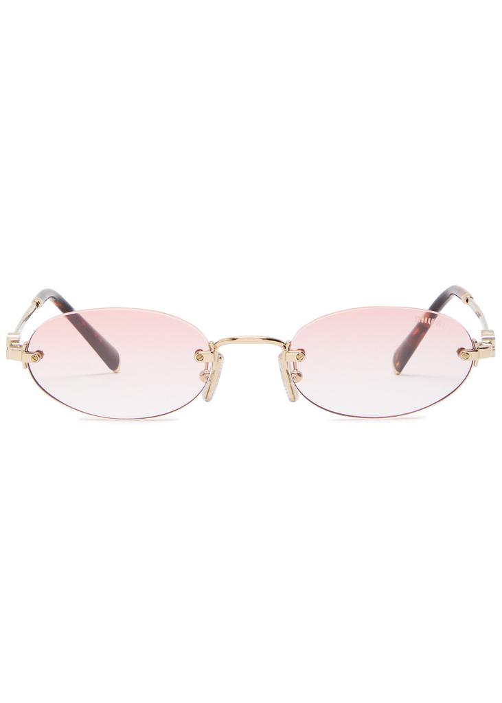 Miu Miu Narrow oval-frame sunglasses