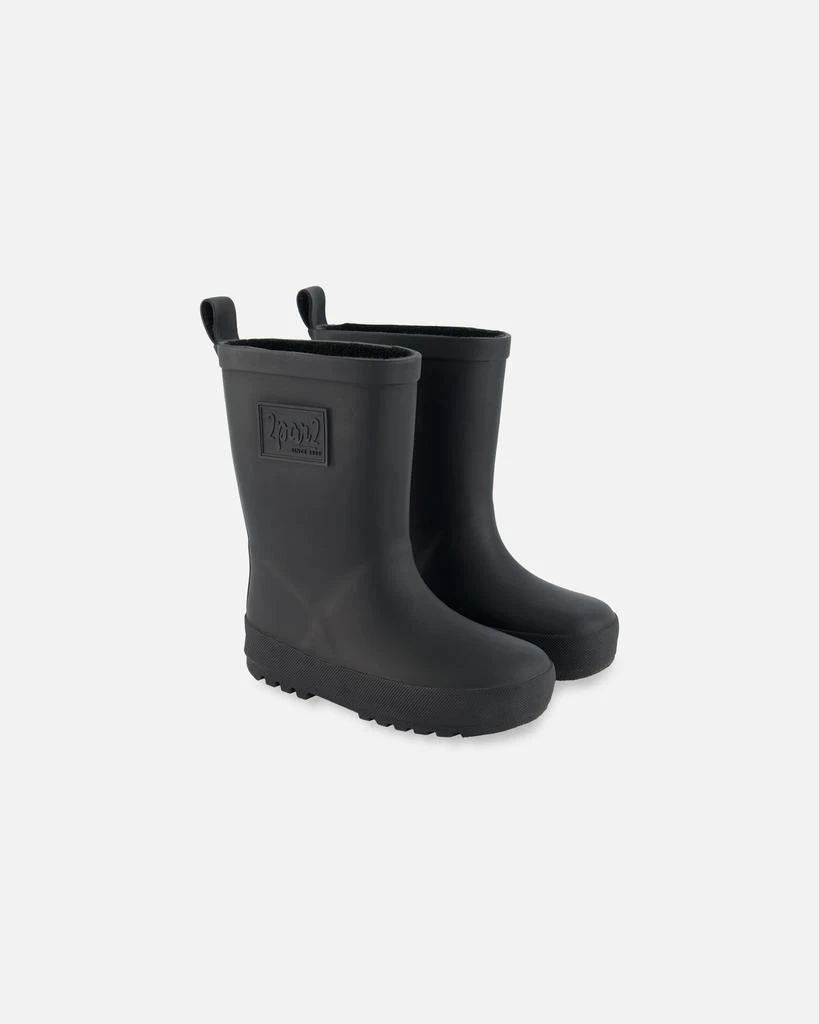 Deux par Deux Rain Boots in Natural Rubber Black