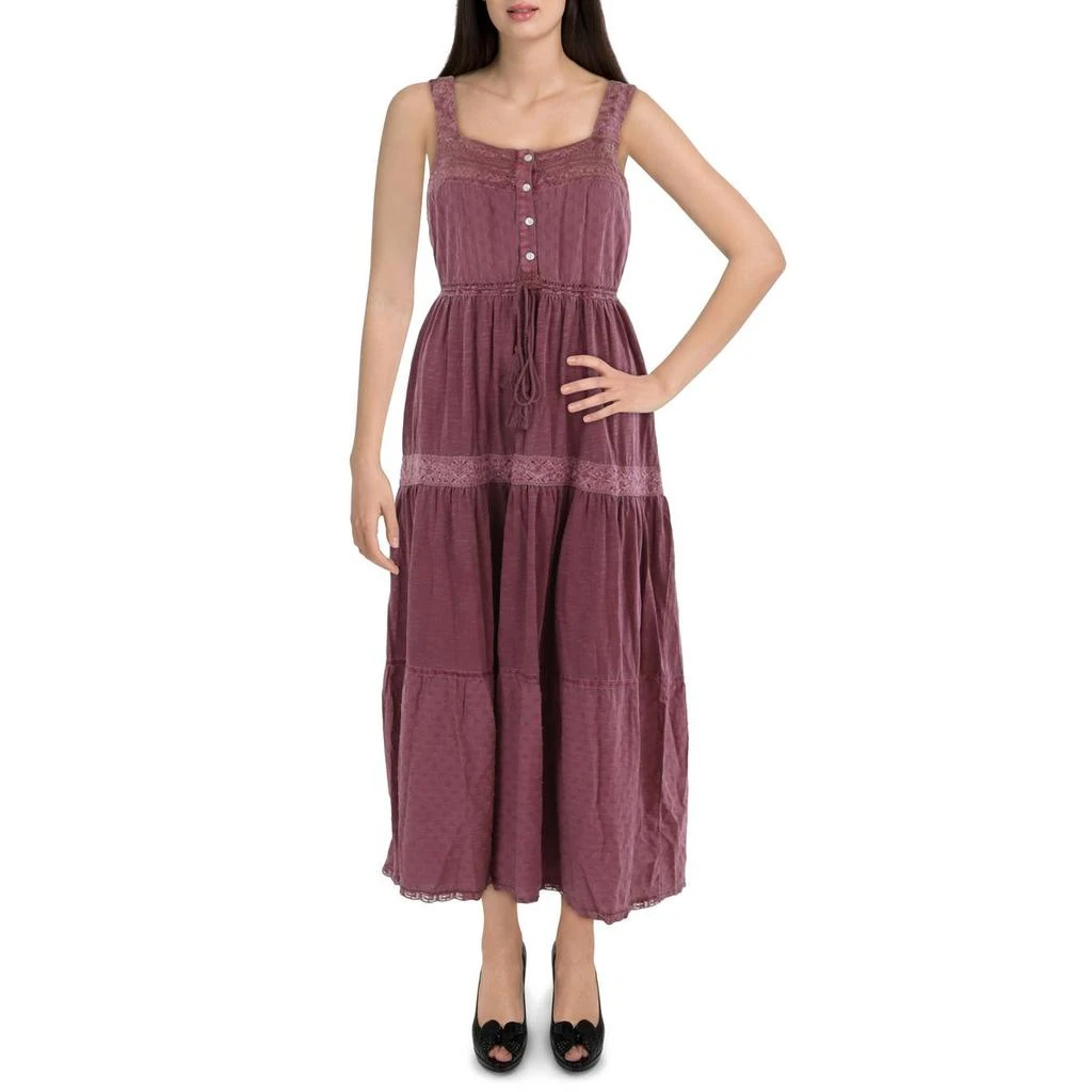 Womens Lace Trim Long Maxi Dress  On Sale Now with Up to 76% Off |  Discover Exclusive Deals & Savings at BeyondStyle  Authentic Lucky Brand  women|clothing|dresses with Limited-Time Discounts, Free