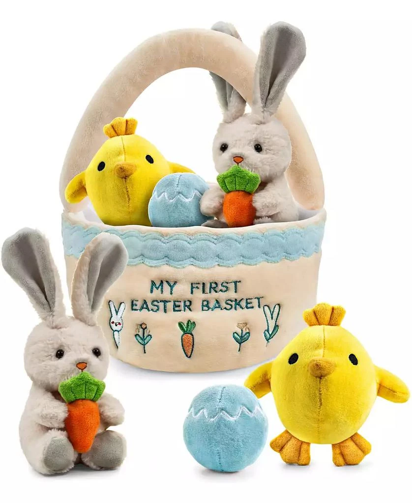 Sperric Easter Baby Plush Playset with Easter Basket, Bunny Holding Carrot, Easter Egg, and Squeaky Chicken, Sensory and Decorative Toys for Babies
Newborns