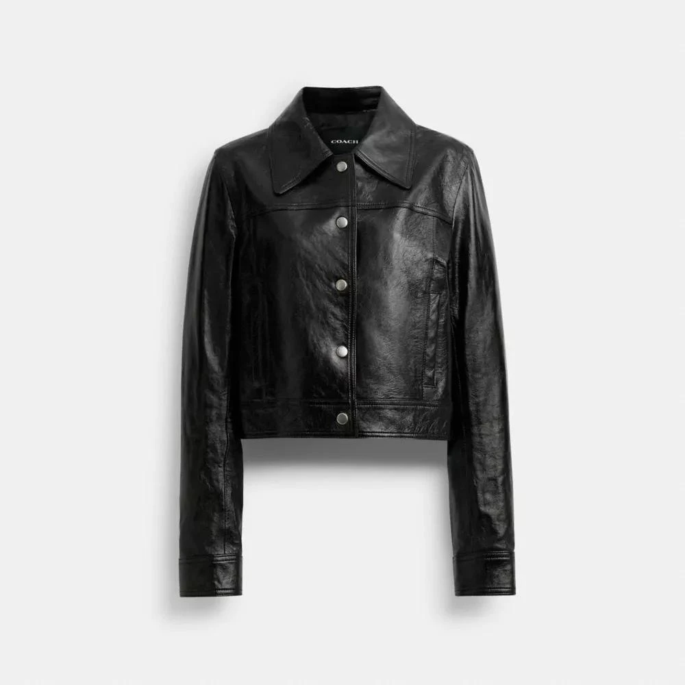Coach Patent Leather Jacket 1
