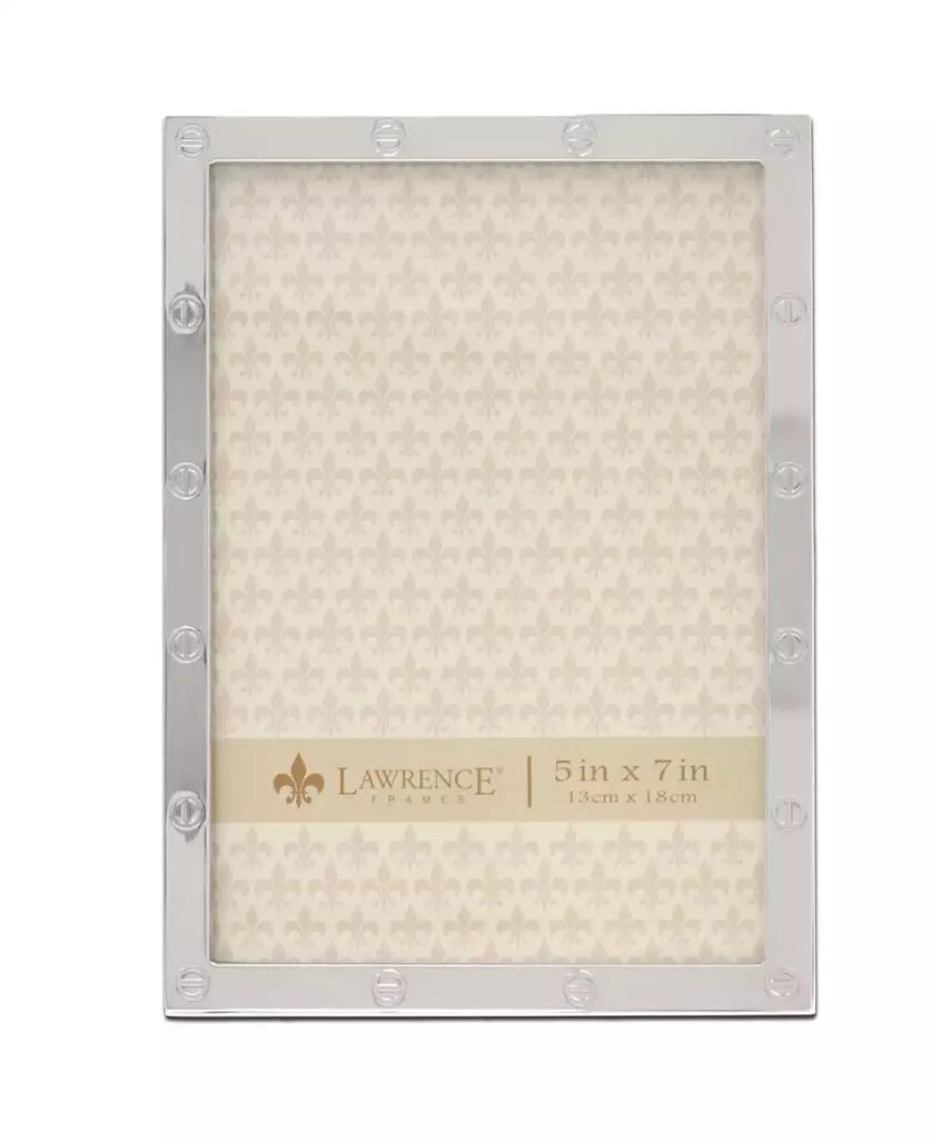 Lawrence Frames High Quality Polished Cast Metal Picture Frame - Screw Head Design, 5" x 7" 2