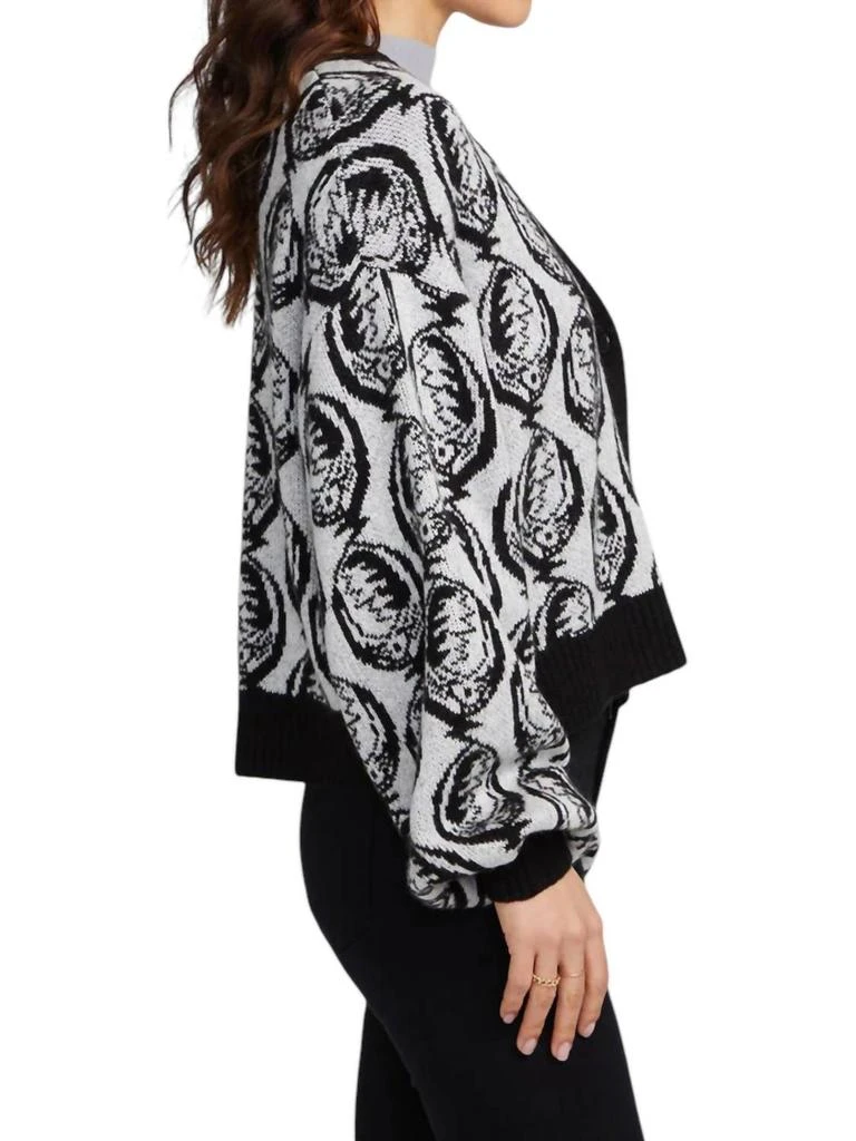 Chaser Grateful Dead Steal Your Face Cardigan In Bright White 2