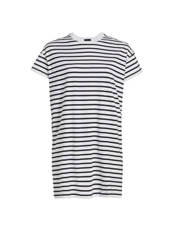 ATM Anthony Thomas Melillo Stripe Cotton T-Shirt Dress 6
