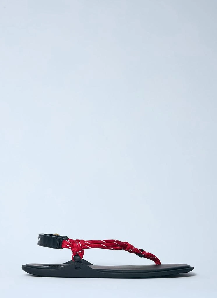 Miu Miu Riviere Cord And Leather Sandals 1