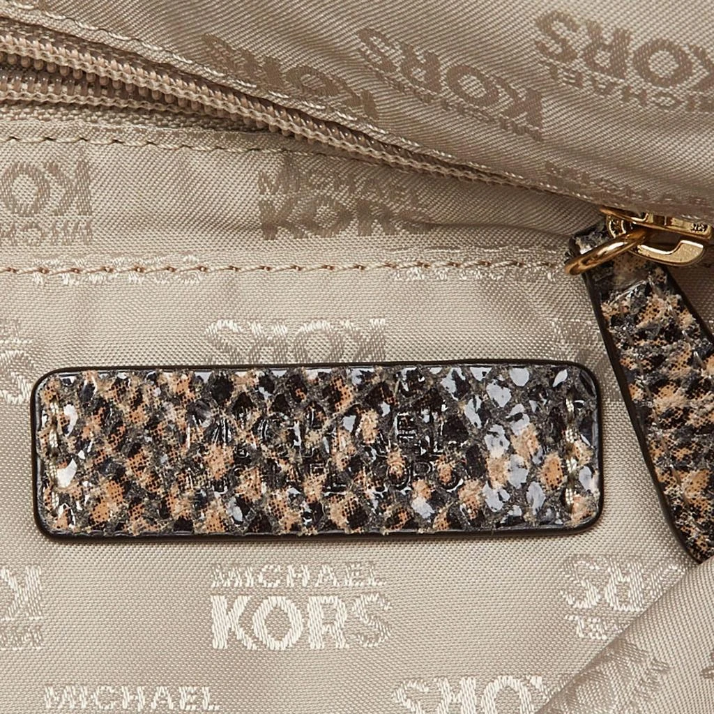 Michael Kors MICHAEL Michael Kors Beige Python Effect Leather Oversized Sloan Chain Clutch 8
