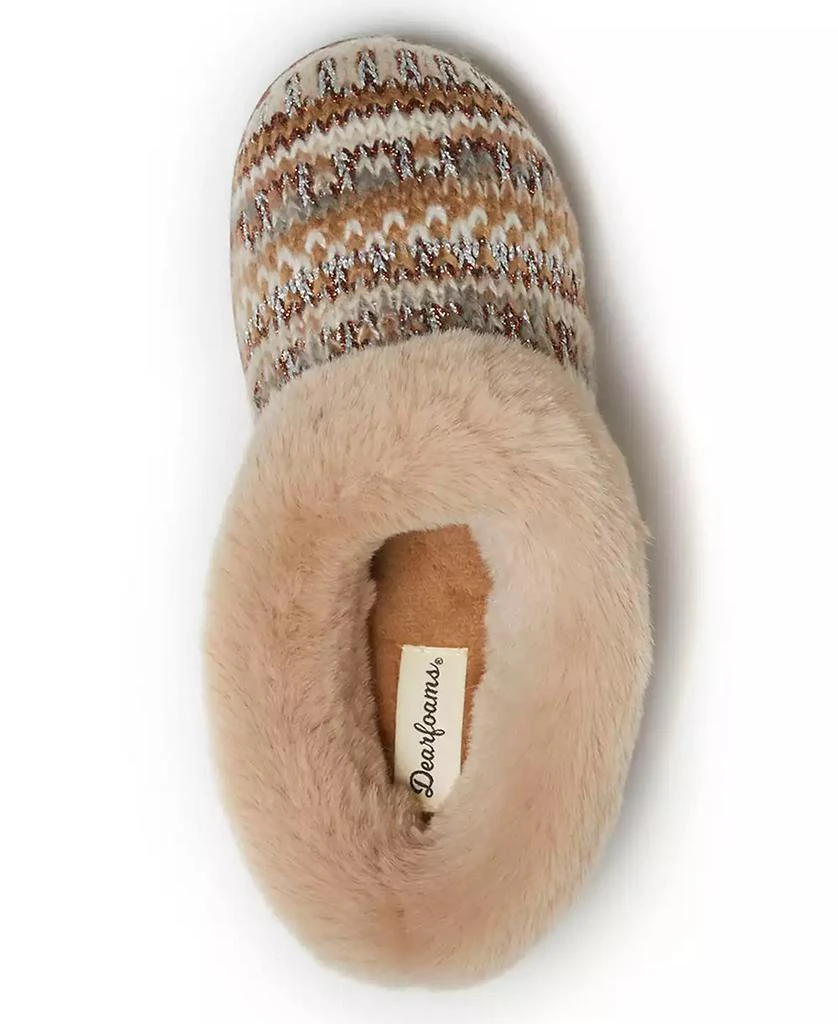 Dear Foams Women's Hannah Festive Knit Clog Slippers 4