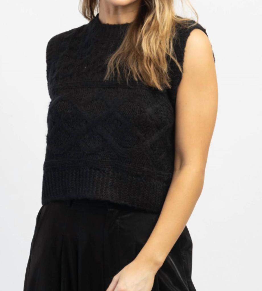 En Creme THEO TEXTURED KNIT TANK